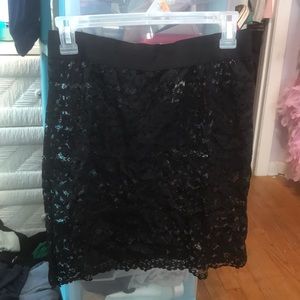 Black lace skirt